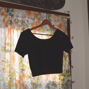 Crushed Velvet Crop Top